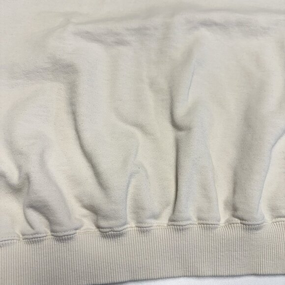 Vintage 90s Army Boy Sweatshirt Mens Large 22.5x21 White Collared - Picture 8 of 11